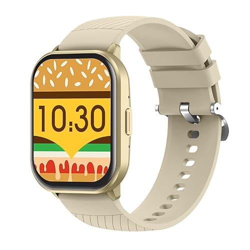 bergxperten Fitpro Ultra Gesundheits - Smartwatch für Damen und Herren, Fitnessuhr mit Pulsmesser, Schlaf- und Aktivitätstracker, wasserdichte Sportuhr kompatibel mit Android und iOS (Gold) von AngLink