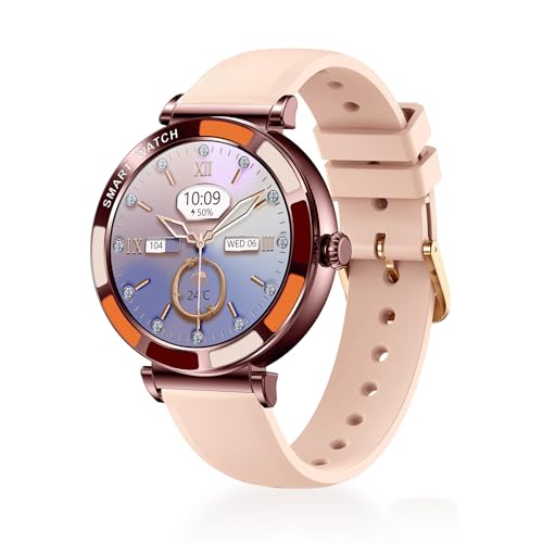 blackenx Bluetooth Sports Smartwatch，Fitness Tracker mit Herzfrequenzmessung, Kalender, Kamera-Steuerung, Schrittzähler, Schlafanalyse, kompatibel mit Android & iOS (Braun) von AngLink
