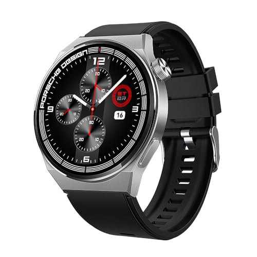 currymessi GT8 Sports Smartwatch mit Bluetooth Anruf, Fitnessuhr mit Herzfrequenz, Schlafüberwachung, HD Touchscreen, Sportuhr Wasserdicht,Kompatibel mit Android iOS (Sliver) von AngLink