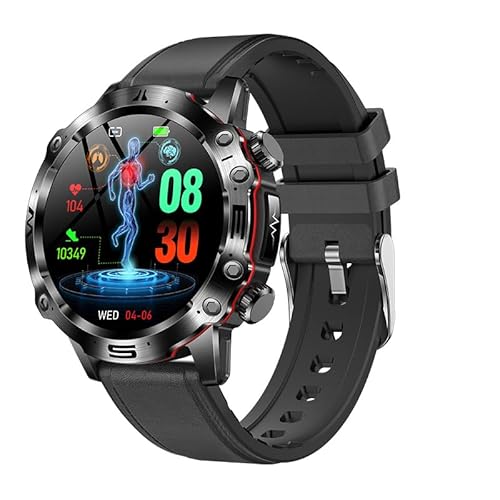 equateade Monster Smartwatch，Fitness Tracker mit Herzfrequenzmessung, Kalender, Kamera-Steuerung, Schrittzähler, Schlafanalyse, kompatibel mit Android & iOS (Schwarz) von AngLink
