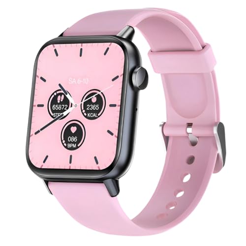 gardpro Gard Pro Health Smartwatch 2+Smartwatch，Fitness Tracker mit Herzfrequenzmessung, Kalender, Kamera-Steuerung, Schrittzähler, Schlafanalyse, kompatibel mit Android & iOS (Rosa) von AngLink