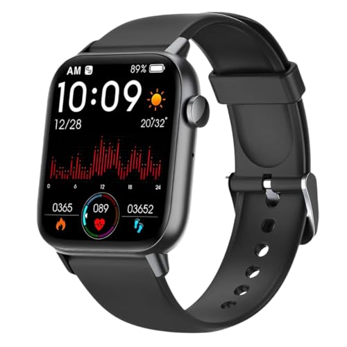gardpro Gard Pro Health Smartwatch 2+Smartwatch，Fitness Tracker mit Herzfrequenzmessung, Kalender, Kamera-Steuerung, Schrittzähler, Schlafanalyse, kompatibel mit Android & iOS (Schwarz) von AngLink