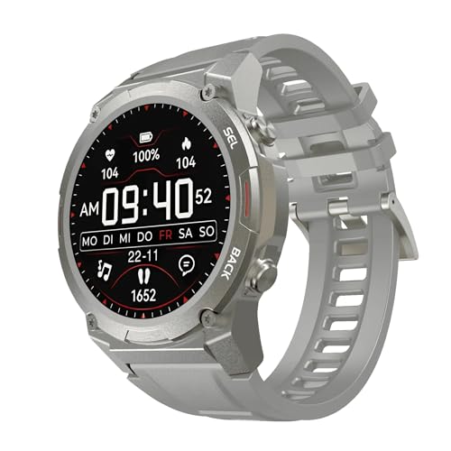 gardpro Gard Pro Ultra 2+Intelligente Smartwatch，Fitness Tracker mit Herzfrequenzmessung, Kalender, Kamera-Steuerung, Schrittzähler, Schlafanalyse, kompatibel mit Android & iOS (Grau) von AngLink