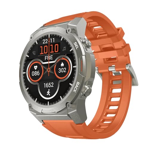 gardpro Gard Pro Ultra 2+Intelligente Smartwatch，Fitness Tracker mit Herzfrequenzmessung, Kalender, Kamera-Steuerung, Schrittzähler, Schlafanalyse, kompatibel mit Android & iOS (Orange) von AngLink