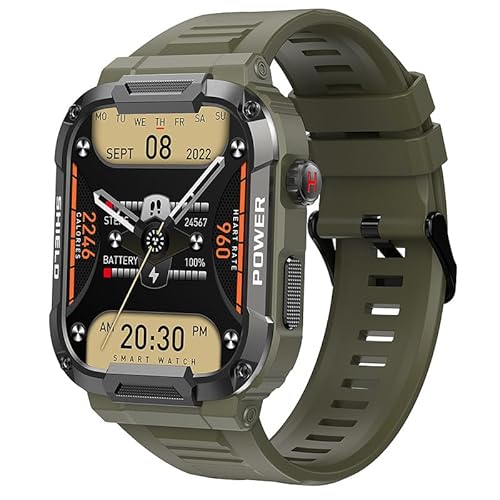 gardpro Gard Pro Ultra Intelligente Smartwatch，Fitness Tracker mit Herzfrequenzmessung, Kalender, Kamera-Steuerung, Schrittzähler, Schlafanalyse, kompatibel mit Android & iOS (Grün) von AngLink