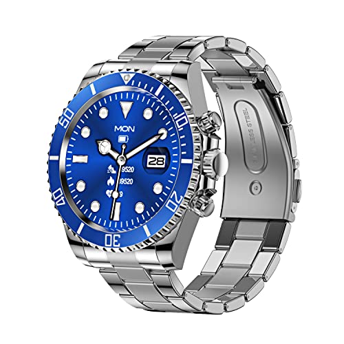 gesundpur Phantom Smartwatch，Fitness Tracker mit Herzfrequenzmessung, Kalender, Kamera-Steuerung, Schrittzähler, Schlafanalyse, kompatibel mit Android & iOS (Blau) von AngLink