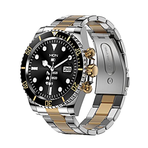 gesundpur Phantom Smartwatch，Fitness Tracker mit Herzfrequenzmessung, Kalender, Kamera-Steuerung, Schrittzähler, Schlafanalyse, kompatibel mit Android & iOS (Gelb) von AngLink