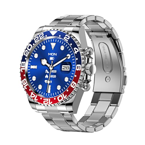 gesundpur Phantom Smartwatch，Fitness Tracker mit Herzfrequenzmessung, Kalender, Kamera-Steuerung, Schrittzähler, Schlafanalyse, kompatibel mit Android & iOS (Rot) von AngLink