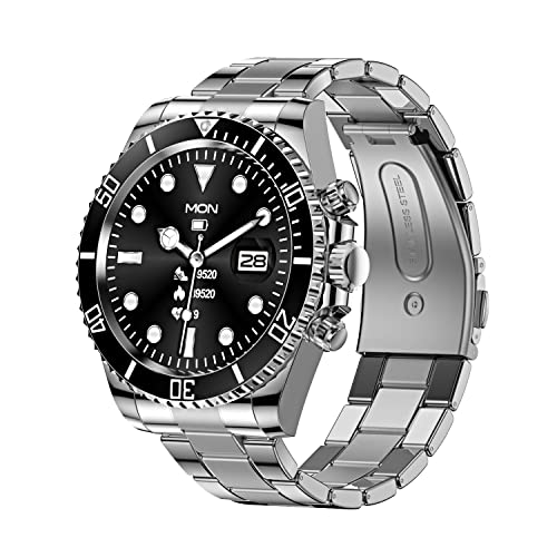 gesundpur Phantom Smartwatch，Fitness Tracker mit Herzfrequenzmessung, Kalender, Kamera-Steuerung, Schrittzähler, Schlafanalyse, kompatibel mit Android & iOS (Schwarz) von AngLink