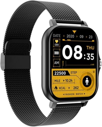 naturstep SOS Smartwatch, Sturzerkennung, Herzfrequenz-, Blutdruck- & Sauerstoffüberwachung – iOS & Android kompatibel – Gesundheitsuhr mit Langer Akkulaufzeit (Schwarz) von AngLink