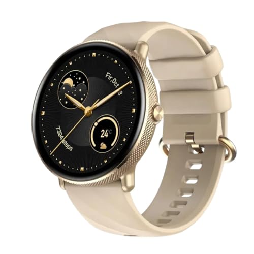 practs EveActive Intelligente Smartwatch，Fitness Tracker mit Herzfrequenzmessung, Kalender, Kamera-Steuerung, Schrittzähler, Schlafanalyse, kompatibel mit Android & iOS (Gold) von AngLink