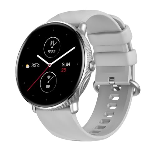 practs EveActive Intelligente Smartwatch，Fitness Tracker mit Herzfrequenzmessung, Kalender, Kamera-Steuerung, Schrittzähler, Schlafanalyse, kompatibel mit Android & iOS (Silber) von AngLink