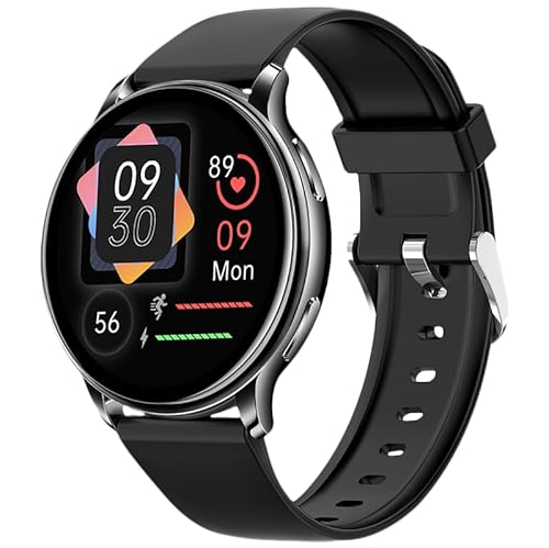 stahlgear Luna - Smartwatch, 1,39" Fitnessuhr mit Herzfrequenzmesser, Schlafanalyse, Zyklustracking & 120+ Sportmodi, IP68 Wasserdicht, Kompatibel mit iOS & Android (Schwarz) von AngLink