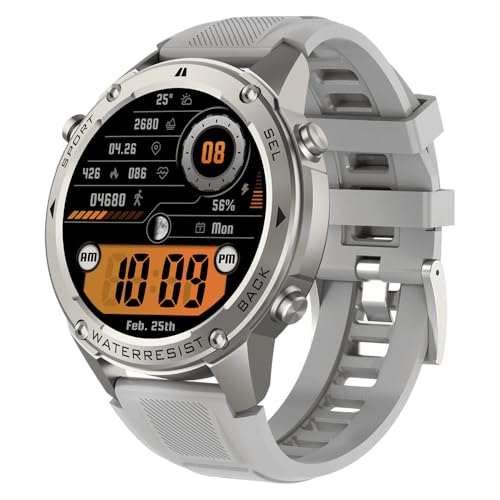 stahlgear Odin - GPS Smartwatch,Fitness Tracker mit Herzfrequenzmessung, Kalender, Kamera-Steuerung, Schrittzähler, Schlafanalyse, kompatibel mit Android & iOS (Silber) von AngLink