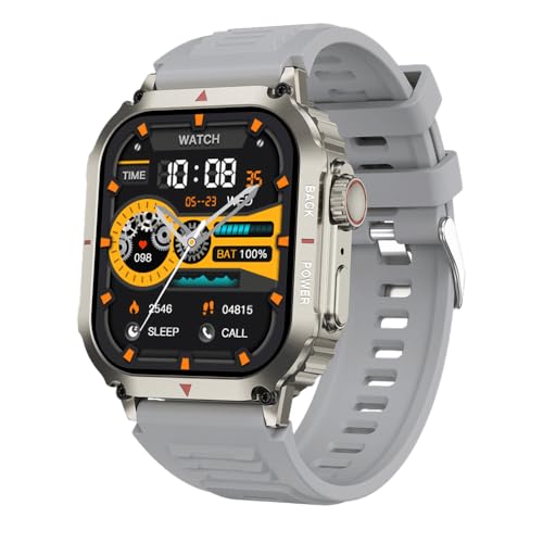 stahlgear Titan - Smartwatch,Fitness Tracker mit Herzfrequenzmessung, Kalender, Kamera-Steuerung, Schrittzähler, Schlafanalyse, kompatibel mit Android & iOS (Silber) von AngLink