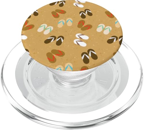 Flip Flop Sandalen am Sandstrand Mädchen Sommer Design PopSockets PopGrip für MagSafe von Angela Dow Designs
