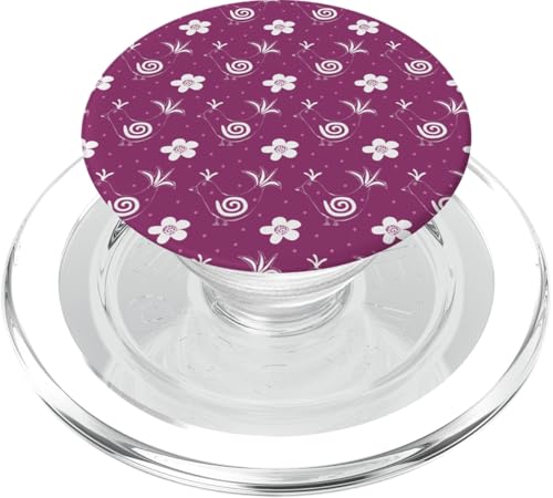 Folk Art Vögel und Blumen, kastanienbraun, Ditzy Floral PopSockets PopGrip für MagSafe Folk Art Vögel und Blumen, kastanienbraun, Ditzy Floral PopSockets PopGrip für MagSafe von Angela Dow Designs