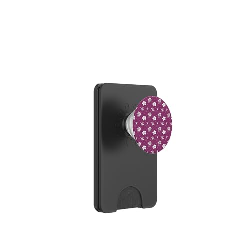Folk Art Vögel und Blumen, kastanienbraun, Ditzy Floral PopSockets PopWallet für MagSafe Folk Art Vögel und Blumen, kastanienbraun, Ditzy Floral PopSockets PopWallet für MagSafe von Angela Dow Designs