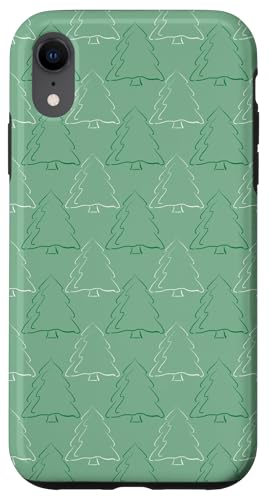 Grüne abstrakte Bäume, einfaches Weihnachtsfeiertagsdesign Hülle für iPhone XR Grüne abstrakte Bäume, einfaches Weihnachtsfeiertagsdesign Hülle für iPhone XR von Angela Dow Designs