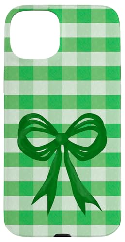 Grünes Gingham und Schleife, niedliches Design für Teenager-Mädchen Hülle für iPhone 15 Plus Grünes Gingham und Schleife, niedliches Design für Teenager-Mädchen Hülle für iPhone 15 Plus von Angela Dow Designs