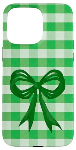 Grünes Gingham und Schleife, niedliches Design für Teenager-Mädchen Hülle für iPhone 15 Pro Max Grünes Gingham und Schleife, niedliches Design für Teenager-Mädchen Hülle für iPhone 15 Pro Max von Angela Dow Designs