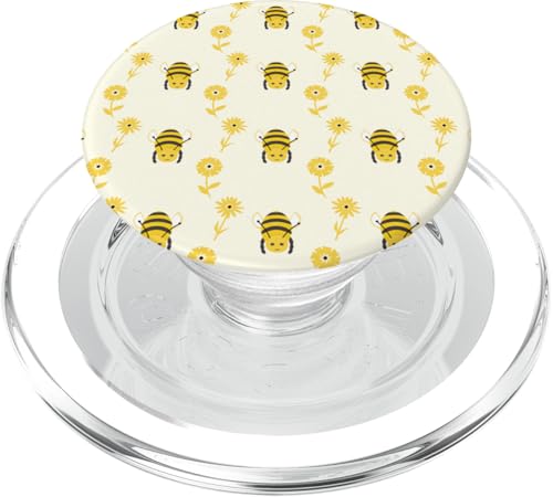 Honigbienen und Blumen, niedliches Bienen-Design für Kinder PopSockets PopGrip für MagSafe Honigbienen und Blumen, niedliches Bienen-Design für Kinder PopSockets PopGrip für MagSafe von Angela Dow Designs