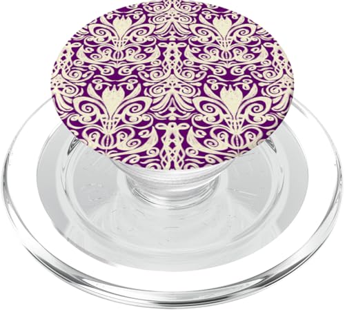Jugendstil Volkskunst gemalt Design in Bordeaux und Creme PopSockets PopGrip für MagSafe Jugendstil Volkskunst gemalt Design in Bordeaux und Creme PopSockets PopGrip für MagSafe von Angela Dow Designs