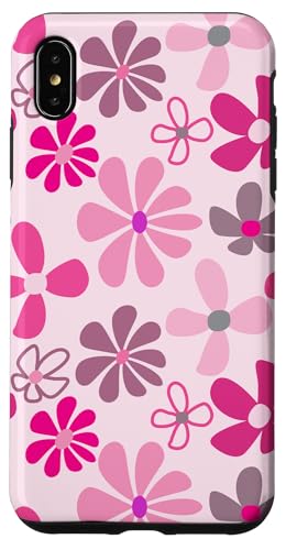 Niedliche rosa Blumen, Retro-Stil der 70er Jahre, Design für Mädchen Hülle für iPhone XS Max Niedliche rosa Blumen, Retro-Stil der 70er Jahre, Design für Mädchen Hülle für iPhone XS Max von Angela Dow Designs