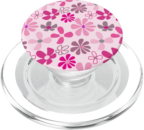 Niedliche rosa Blumen, Retro-Stil der 70er Jahre, Design für Mädchen PopSockets PopGrip für MagSafe Niedliche rosa Blumen, Retro-Stil der 70er Jahre, Design für Mädchen PopSockets PopGrip für MagSafe von Angela Dow Designs