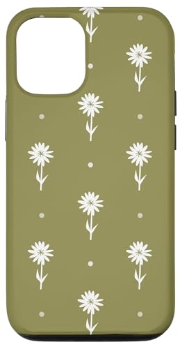 Olivgrünes schlichtes Blumen- und Punktemuster Hülle für iPhone 12/12 Pro Olivgrünes schlichtes Blumen- und Punktemuster Hülle für iPhone 12/12 Pro von Angela Dow Designs