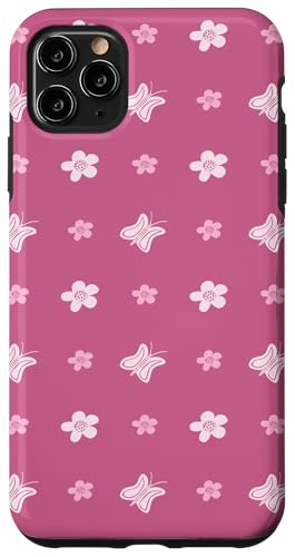 Rosa Blumen und Schmetterlinge, niedliches Design für Teenager-Mädchen Hülle für iPhone 11 Pro Max Rosa Blumen und Schmetterlinge, niedliches Design für Teenager-Mädchen Hülle für iPhone 11 Pro Max von Angela Dow Designs