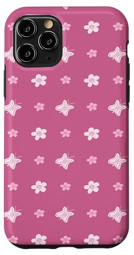 Rosa Blumen und Schmetterlinge, niedliches Design für Teenager-Mädchen Hülle für iPhone 11 Pro Rosa Blumen und Schmetterlinge, niedliches Design für Teenager-Mädchen Hülle für iPhone 11 Pro von Angela Dow Designs