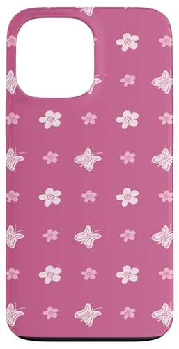 Rosa Blumen und Schmetterlinge, niedliches Design für Teenager-Mädchen Hülle für iPhone 13 Pro Max von Angela Dow Designs
