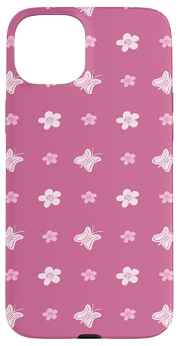 Rosa Blumen und Schmetterlinge, niedliches Design für Teenager-Mädchen Hülle für iPhone 15 Plus Rosa Blumen und Schmetterlinge, niedliches Design für Teenager-Mädchen Hülle für iPhone 15 Plus von Angela Dow Designs