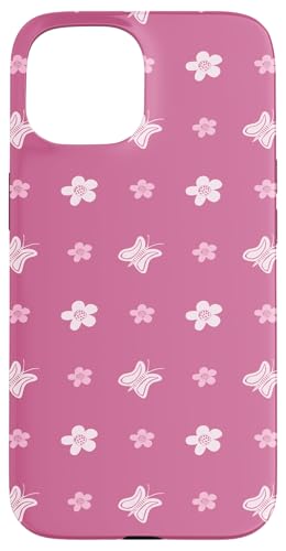 Rosa Blumen und Schmetterlinge, niedliches Design für Teenager-Mädchen Hülle für iPhone 15 Rosa Blumen und Schmetterlinge, niedliches Design für Teenager-Mädchen Hülle für iPhone 15 von Angela Dow Designs