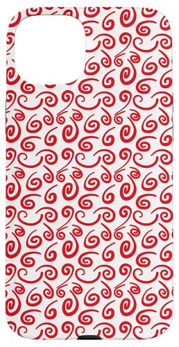 Rot und Weiß abstrakt, Weihnachtsferien, geometrische Wirbel Hülle für iPhone 15 Plus Rot und Weiß abstrakt, Weihnachtsferien, geometrische Wirbel Hülle für iPhone 15 Plus von Angela Dow Designs