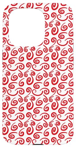 Rot und Weiß abstrakt, Weihnachtsferien, geometrische Wirbel Hülle für iPhone 15 Pro Rot und Weiß abstrakt, Weihnachtsferien, geometrische Wirbel Hülle für iPhone 15 Pro von Angela Dow Designs