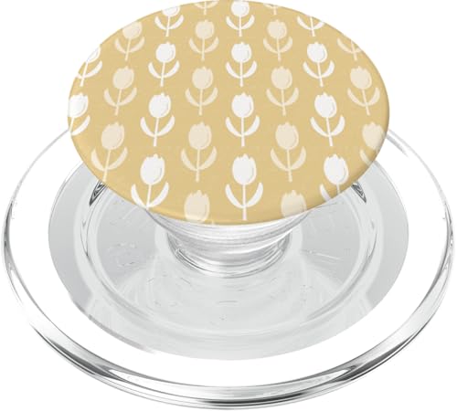 Schlichtes Tulpen-Design, hübsches Blumenmuster, neutrale Goldfarben PopSockets PopGrip für MagSafe Schlichtes Tulpen-Design, hübsches Blumenmuster, neutrale Goldfarben PopSockets PopGrip für MagSafe von Angela Dow Designs