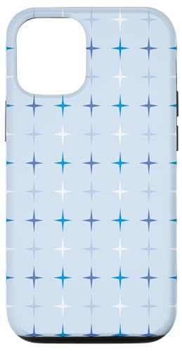 Weihnachten in der Mitte des Jahrhunderts, Weihnachtsdesign mit blauen Sternen Hülle für iPhone 12/12 Pro Weihnachten in der Mitte des Jahrhunderts, Weihnachtsdesign mit blauen Sternen Hülle für iPhone 12/12 Pro von Angela Dow Designs