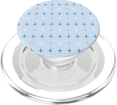 Weihnachten in der Mitte des Jahrhunderts, Weihnachtsdesign mit blauen Sternen PopSockets PopGrip für MagSafe Weihnachten in der Mitte des Jahrhunderts, Weihnachtsdesign mit blauen Sternen PopSockets PopGrip für MagSafe von Angela Dow Designs