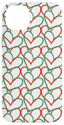 Weihnachtsherzen, rote und grüne Herzen, geometrische abstrakte Hülle für iPhone 14 Plus Weihnachtsherzen, rote und grüne Herzen, geometrische abstrakte Hülle für iPhone 14 Plus von Angela Dow Designs