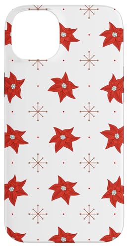 Weihnachtsstern-Blumen-Design, Rot und Weiß Hülle für iPhone 14 Plus Weihnachtsstern-Blumen-Design, Rot und Weiß Hülle für iPhone 14 Plus von Angela Dow Designs