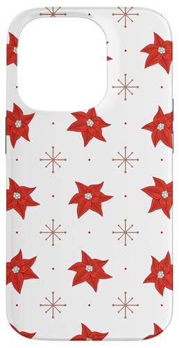 Weihnachtsstern-Blumen-Design, Rot und Weiß Hülle für iPhone 14 Pro Weihnachtsstern-Blumen-Design, Rot und Weiß Hülle für iPhone 14 Pro von Angela Dow Designs