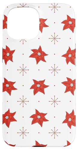 Weihnachtsstern-Blumen-Design, Rot und Weiß Hülle für iPhone 15 Weihnachtsstern-Blumen-Design, Rot und Weiß Hülle für iPhone 15 von Angela Dow Designs