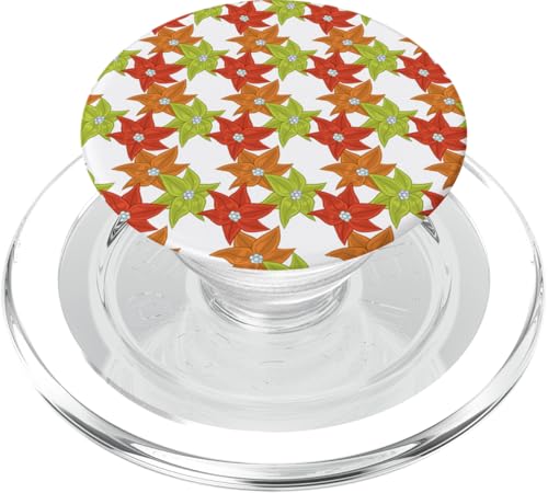 Weihnachtsstern mit Blumenmuster PopSockets PopGrip für MagSafe Weihnachtsstern mit Blumenmuster PopSockets PopGrip für MagSafe von Angela Dow Designs