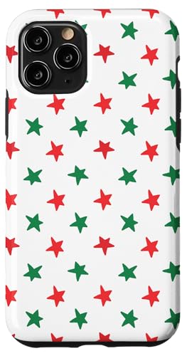 Weihnachtssterne, festliches Retro-Feiertagsdesign, rot und grün Hülle für iPhone 11 Pro Weihnachtssterne, festliches Retro-Feiertagsdesign, rot und grün Hülle für iPhone 11 Pro von Angela Dow Designs