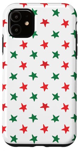 Weihnachtssterne, festliches Retro-Feiertagsdesign, rot und grün Hülle für iPhone 11 Weihnachtssterne, festliches Retro-Feiertagsdesign, rot und grün Hülle für iPhone 11 von Angela Dow Designs