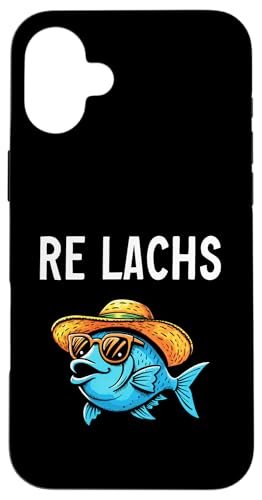 Re Lachs Angler Relax Wortspiel Fischer Fischen Lachs Fisch Hülle für iPhone 16 Plus von Angeln Re Lachs Fischer Lustig Fischen Humor Angel