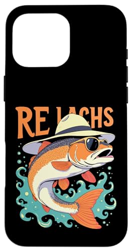 Re Lachs Angler Relax Wortspiel Fischer Fischen Lachs Fisch Hülle für iPhone 16 Pro Max von Angeln Re Lachs Fischer Lustig Fischen Humor Angel