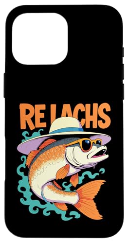 Re Lachs Angler Relax Wortspiel Fischer Fischen Lachs Fisch Hülle für iPhone 16 Pro Max Re Lachs Angler Relax Wortspiel Fischer Fischen Lachs Fisch Hülle für iPhone 16 Pro Max von Angeln Re Lachs Fischer Lustig Fischen Humor Angel